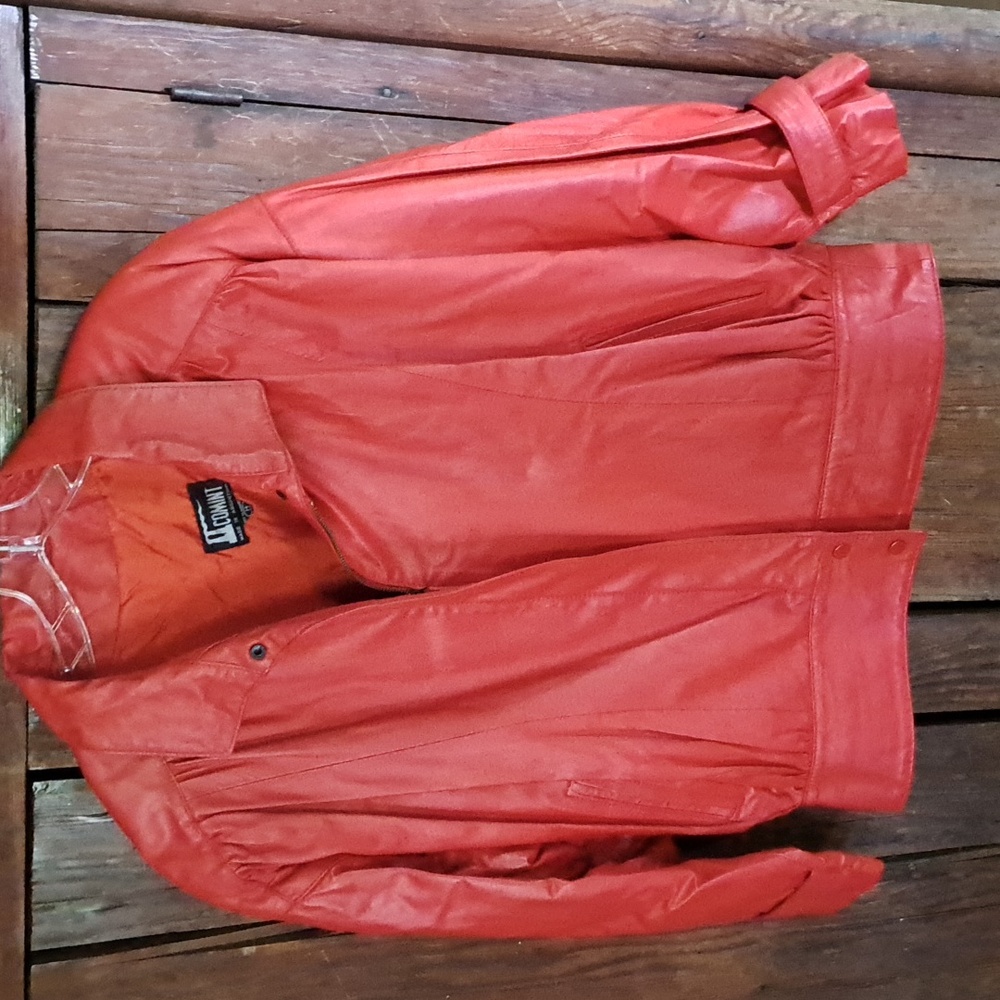 Vintage Comint red leather jacket